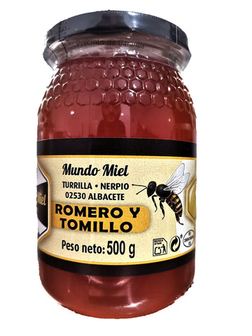 Miel Romero y Tomillo 500gr (6,95€/Unidad)